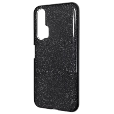 Чехол накладка Shine для HUAWEI Honor 20 Pro, силикон, блестки, цвет черный