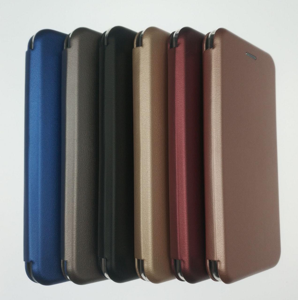 Чехол-книжка на силиконовой основе для HUAWEI Mate 20 материал экокожа цвет золотой.