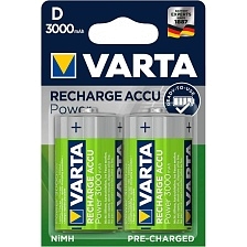 Аккумулятор перезаряжаемый VARTA R20, D, BL2, NI-MH, 3000mAh