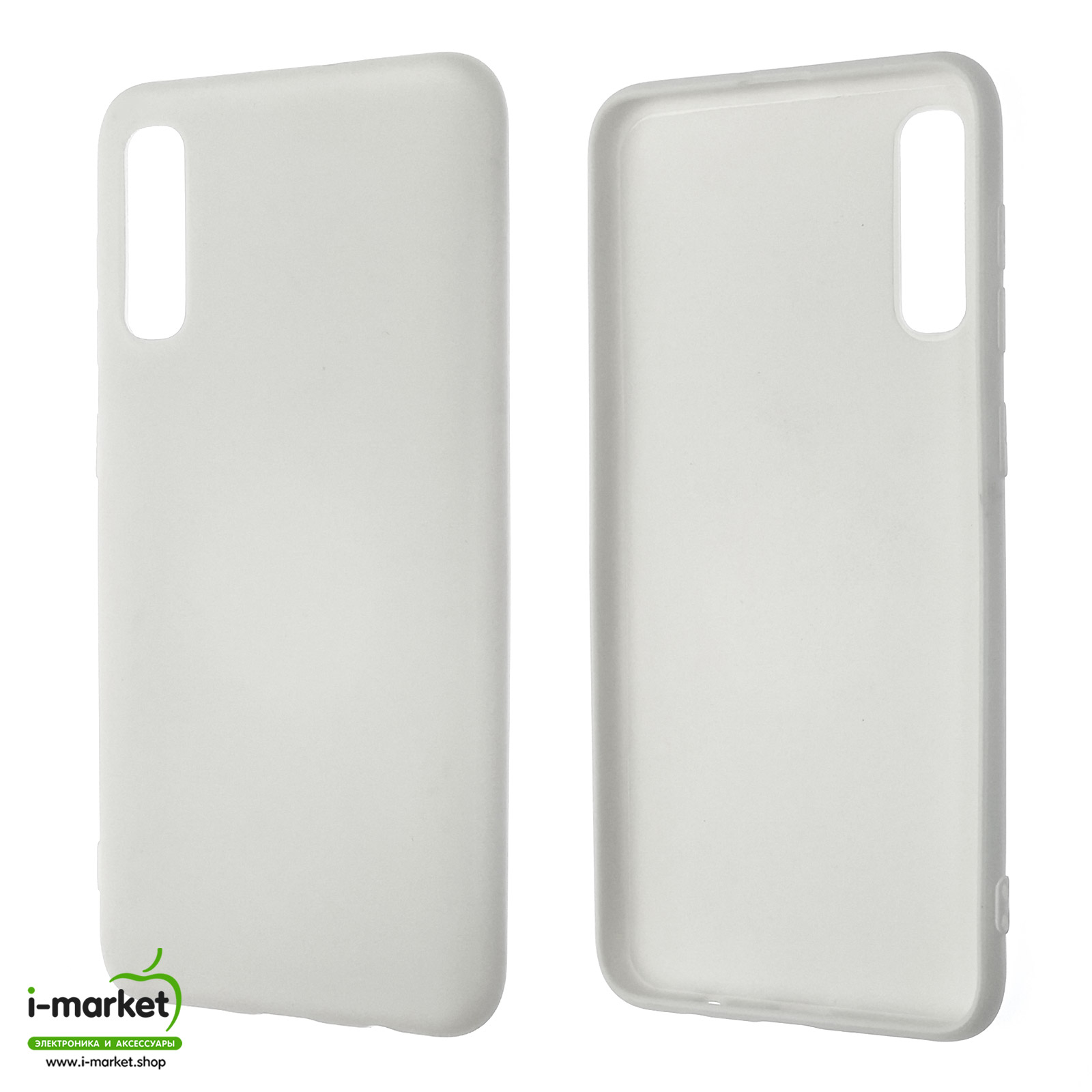 Чехол накладка NANO для SAMSUNG Galaxy A50 (SM-A505), A30s (SM-A307), A50s (SM-A507), силикон, бархат, цвет белый