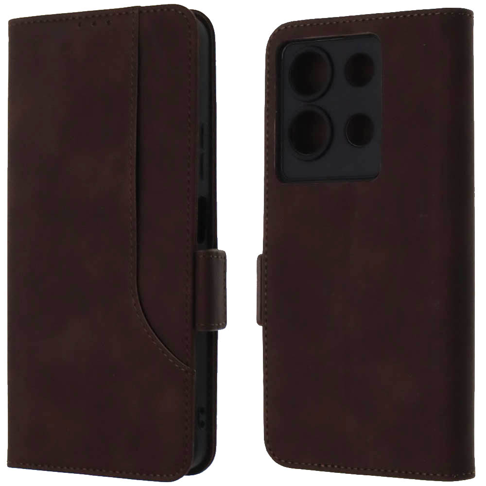 Чехол книжка NICE для INFINIX Note 30, экокожа, визитница, цвет коричневый