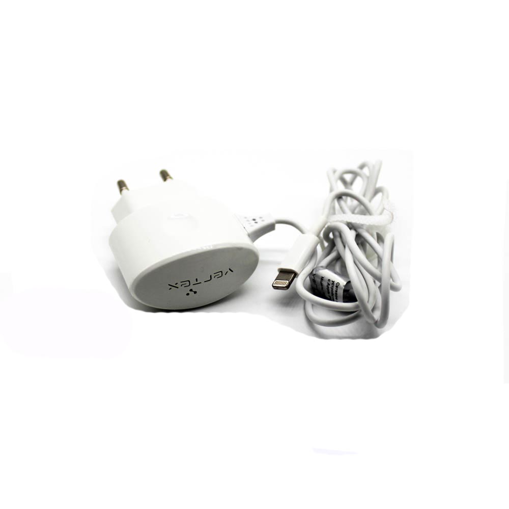 Сетевое зарядное устройство VERTEX Slim Line Lightning 8-pin, 2.1A, SLTC2100S8W белый.