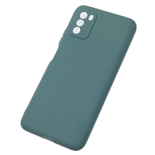 Чехол накладка SOFT TOUCH для XIAOMI POCO M3, силикон, матовый, цвет хвойный