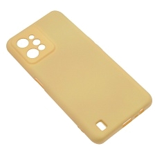 Чехол накладка Silicon Cover для Realme C31, силикон, бархат, цвет молочный