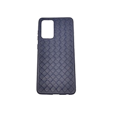 Чехол накладка для SAMSUNG Galaxy A52 (SM-A525F), силикон, плетение, цвет синий Чехол накладка для SAMSUNG Galaxy A52 (SM-A525F), силикон, плетение, цвет синий