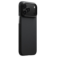 Чехол накладка PITAKA Ultra-Slim Case для APPLE iPhone 17 Pro, кевлар (арамид), поддержка MagSafe, цвет черно серый
