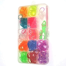 Набор в форме прямоугольника для плетения браслетов, 12 цветов