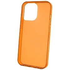 Чехол накладка Clear Case для APPLE iPhone 13 Pro (6.1), силикон 1.5 мм, цвет прозрачно оранжевый