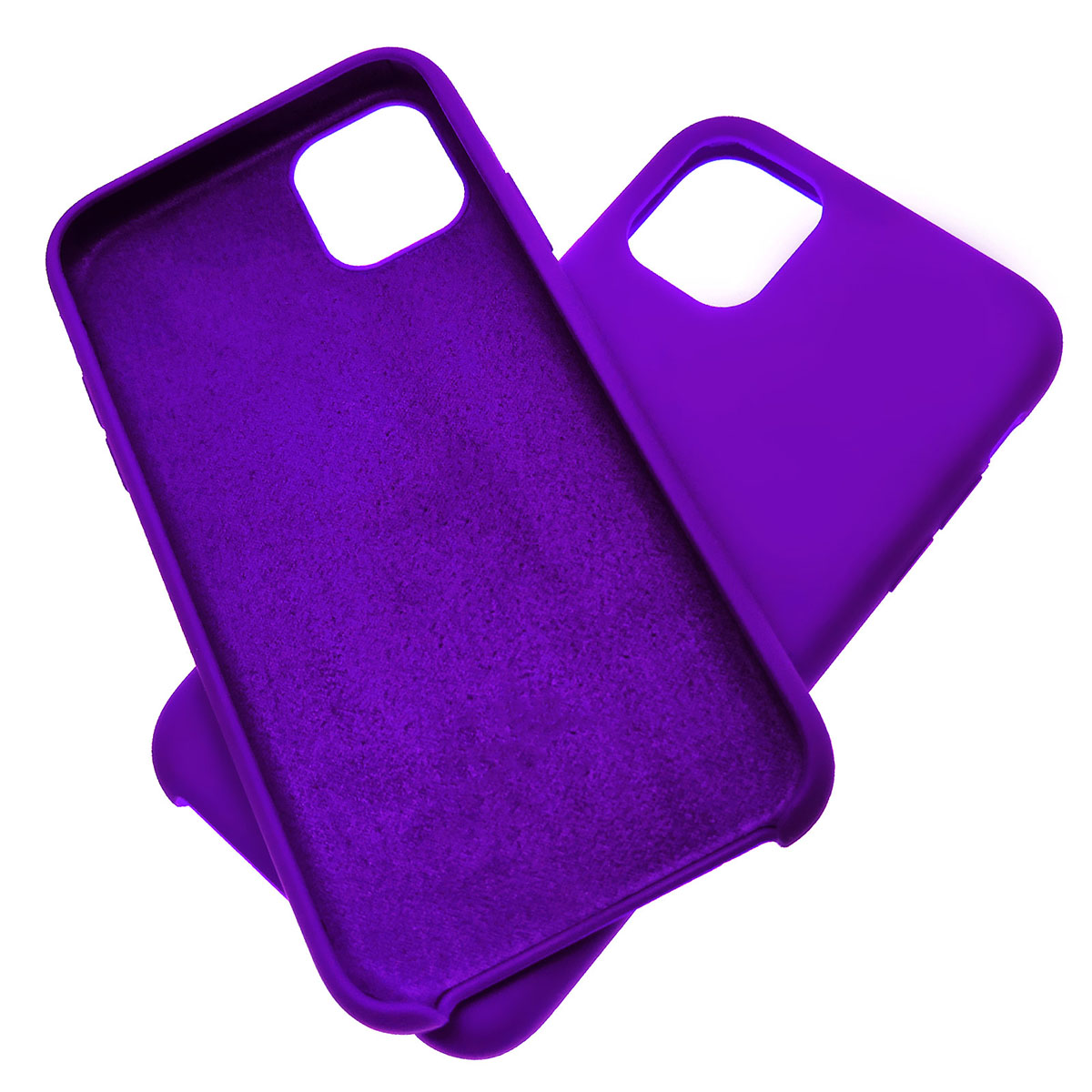 Чехол накладка Silicon Case для APPLE iPhone 11, силикон, бархат, цвет ультрамарин