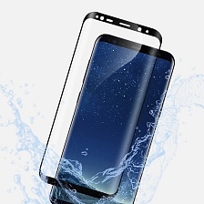 Защитная антишоковая плёнка 5D Nano Antishock для SAMSUNG Galaxy S8 (SM-G950), цвет канта чёрный MONARCH.