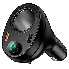 АЗУ (Автомобильное зарядное устройство) HOCO E88 Star с FM трансмиттером, 120W Max, Bluetooth, 1 USB A, 2 USB Type C, LED дисплей, PD20W, цвет черный