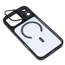 Чехол накладка Cabbeen с поддержкой MagSafe для APPLE iPhone 17 Pro Max, подставка, цвет прозрачно черный