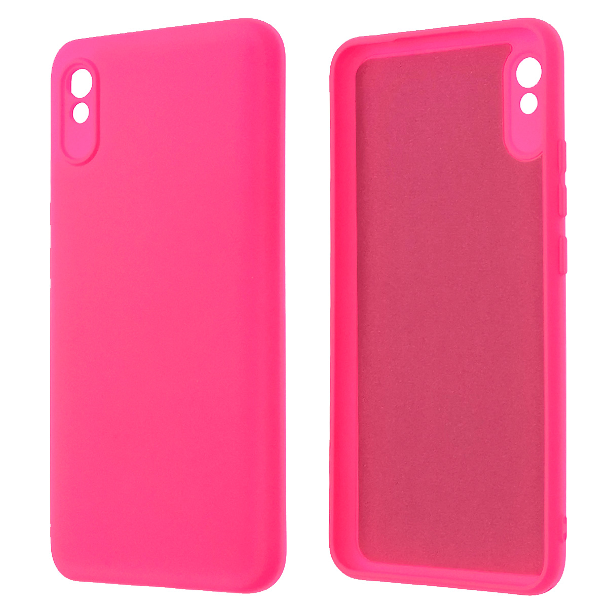 Чехол накладка NANO для XIAOMI Redmi 9A, силикон, бархат, цвет фуксия