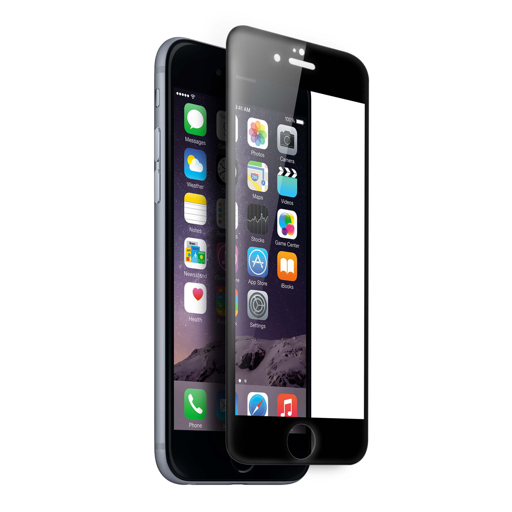 Защитное стекло Lito (премиальное качество) "3D" для APPLE iPhone 6 Plus / 6S Plus (5.5"), цвет канта черный.