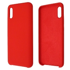 Чехол накладка Silicon Cover для XIAOMI Redmi 9A, силикон, бархат, цвет красный
