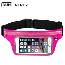 Чехол, поясная сумка для занятий спортом, водостойкая ткань, диагональ 4.7", цвет розовый