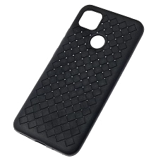 Чехол накладка для XIAOMI Redmi 9C, Redmi 10A, силикон, плетение, цвет черный
