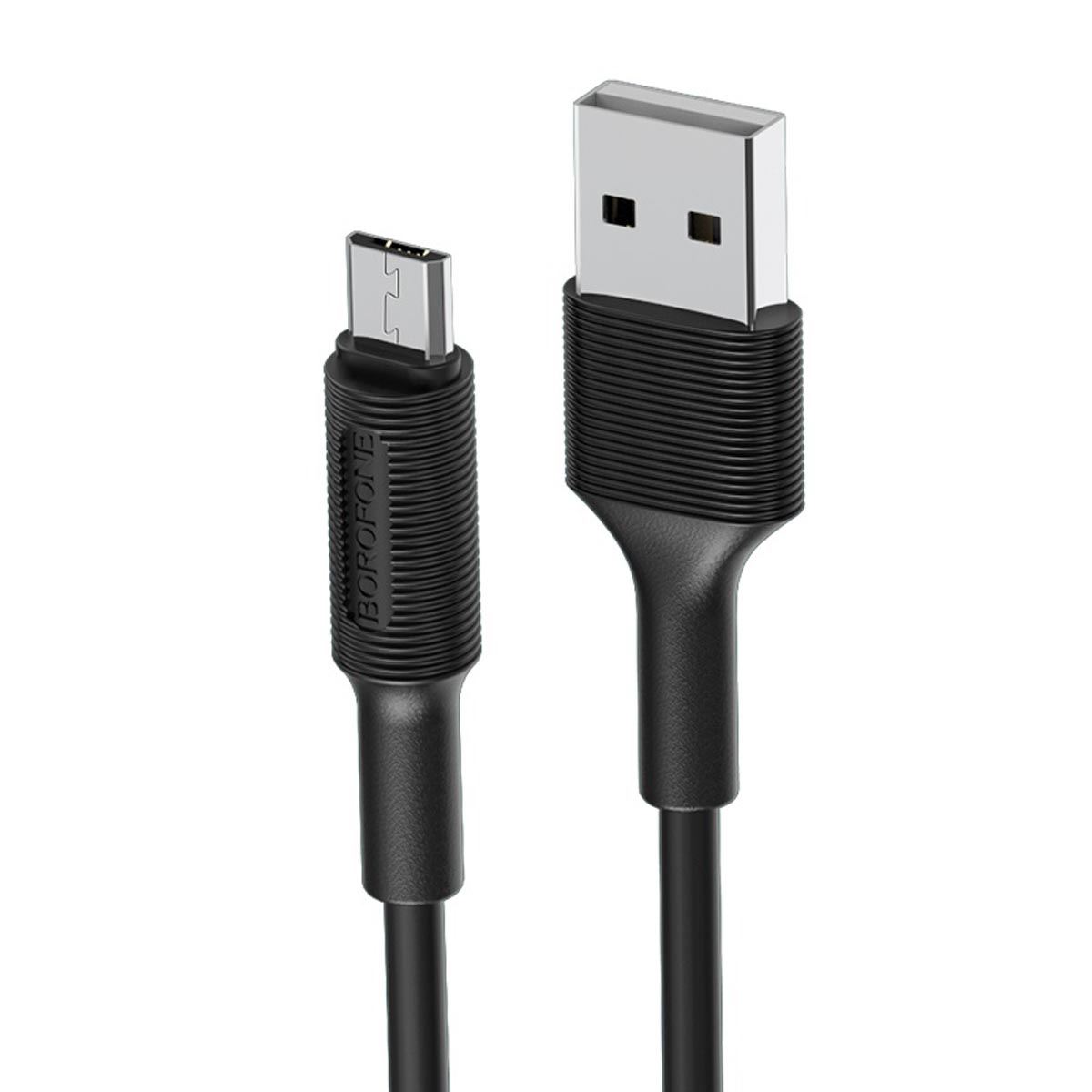 Кабель BOROFONE BX1 EzSync Micro USB, 2A, длина 1 метр, силикон, цвет черный