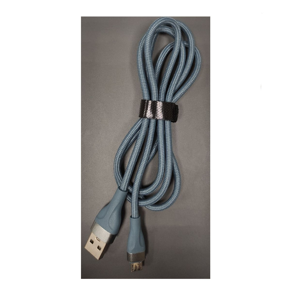 Кабель XB X35m Micro USB, длина 1 метр, цвет серо синий