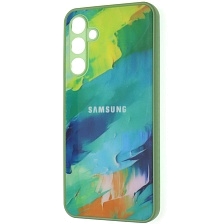 Чехол накладка для SAMSUNG Galaxy A16, пластик, силикон, защита камеры, рисунок Зеленая абстракция Чехол накладка для SAMSUNG Galaxy A16, пластик, силикон, защита камеры, рисунок Зеленая абстракция