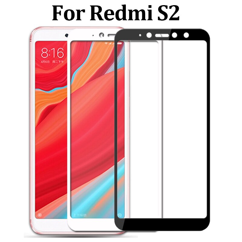 Защитное стекло 5D Full Glass /полный экран, упак-картон/ для Xiaomi Redmi S2 черный.