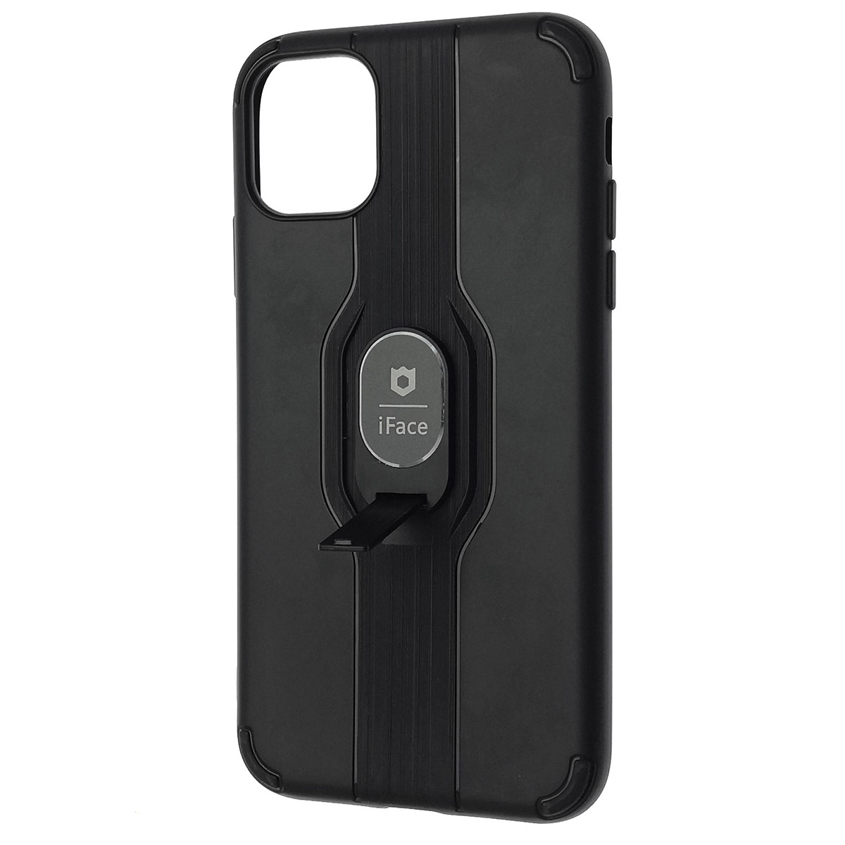 Чехол накладка iFace для APPLE iPhone 11, силикон, выдвижная подставка, цвет черный.
