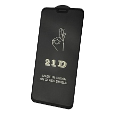 Защитное стекло 21D FULL GLUE BEST для HUAWEI Y9 2019 (JKM-LX1 / JKM-LX2 / JKM-LX3), Enjoy 9 Plus (6.5''), Honor 8X (JSN-L21 / JSN-AL00), цвет окантовки черный.