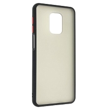 Чехол накладка SKIN SHELL для XIAOMI Redmi Note 9 Pro, Redmi Note 9S, силикон, пластик, цвет окантовки черный