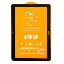 Защитное стекло 10D для HUAWEI Mediapad T3 9.6" (AGS-L09), цвет окантовки черный.