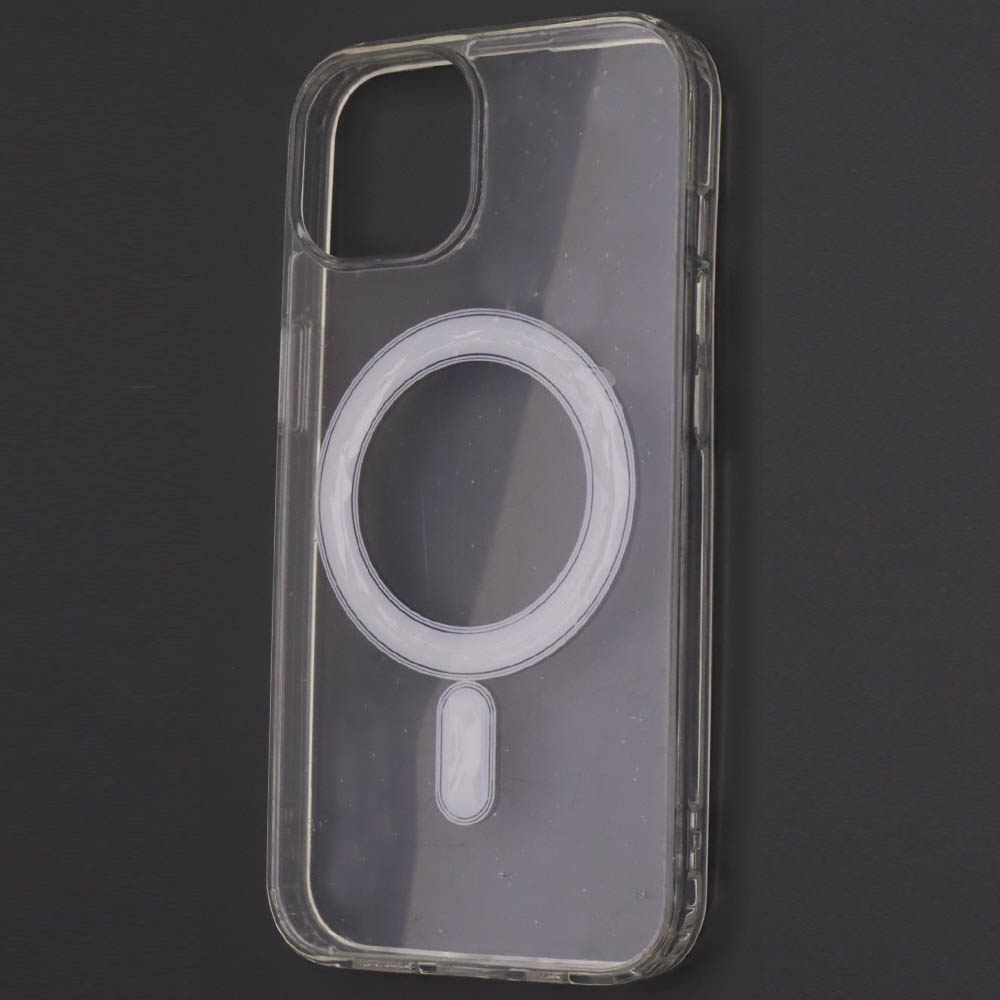 Чехол накладка с поддержкой Magsafe для APPLE iPhone 13, 14, силикон, цвет прозрачный