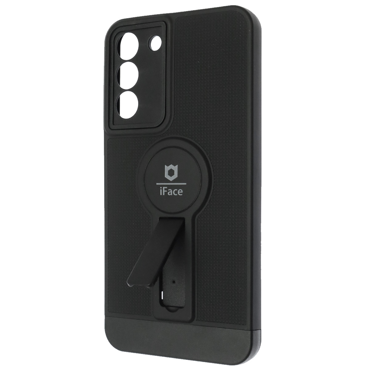 Чехол накладка iFace для SAMSUNG Galaxy S22 Plus, силикон, защита камеры, выдвижная подставка, цвет черный Чехол накладка iFace для SAMSUNG Galaxy S22 Plus, силикон, защита камеры, выдвижная подставка, цвет черный