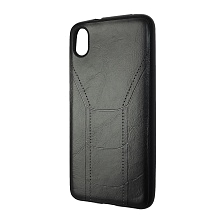 Чехол накладка R3 для XIAOMI Redmi 7A, силикон, под кожу, цвет черный