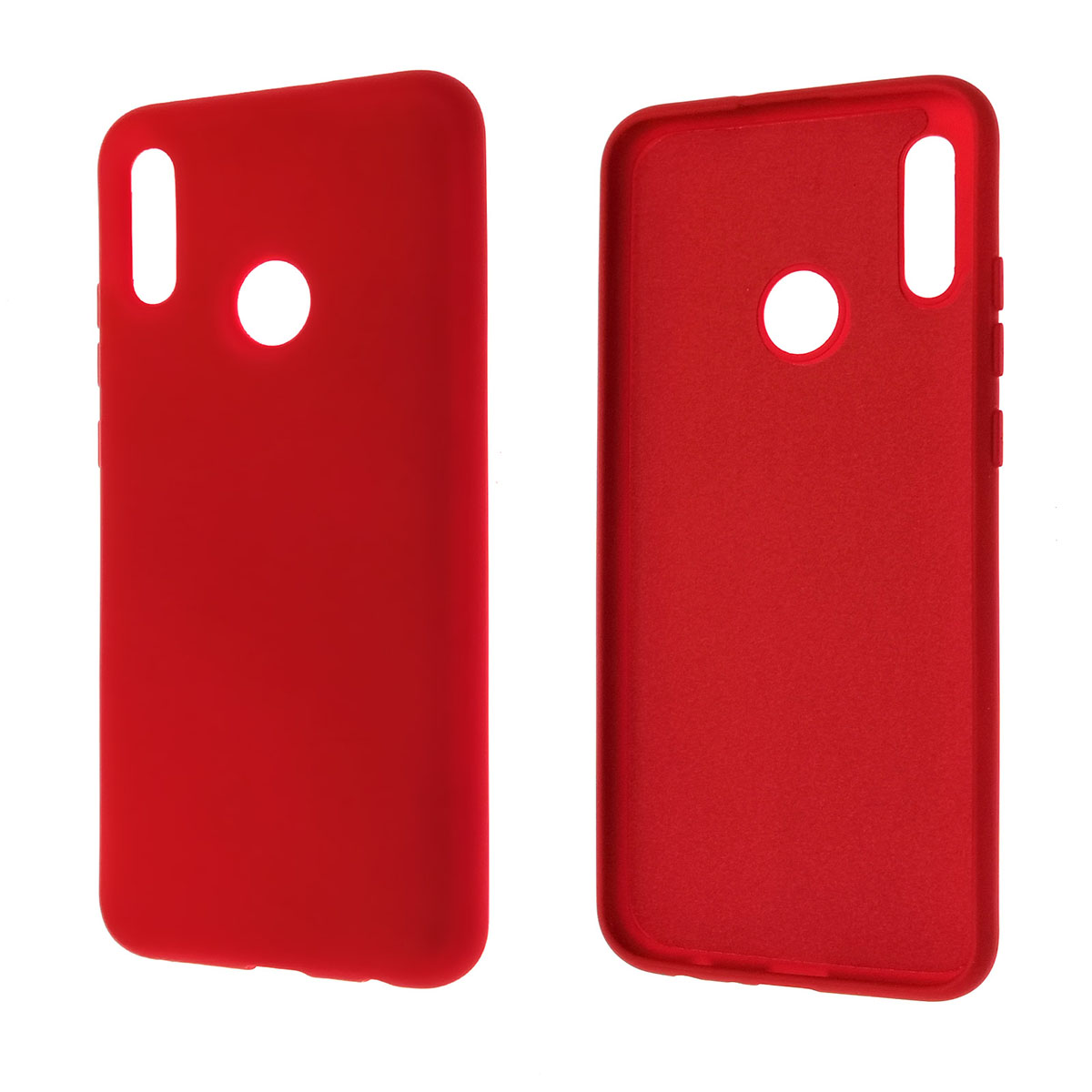 Чехол накладка Silicon Cover для HUAWEI P Smart 2019 (POT-LX1), Honor 10 Lite (HRY-LX1), силикон, бархат, цвет красный