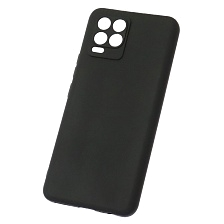 Чехол накладка Soft Touch для Realme 8, Realme 8 Pro, силикон, матовый, цвет черный