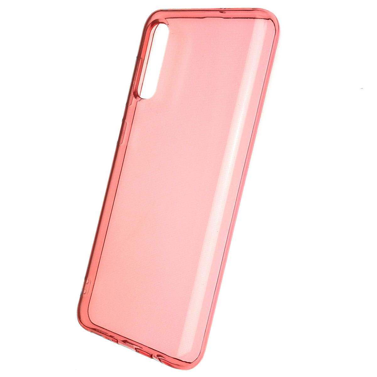 Чехол накладка Clear Case для SAMSUNG Galaxy A50 (SM-A505), A30s (SM-A307), A50s (SM-A507), силикон, прозрачно красный.