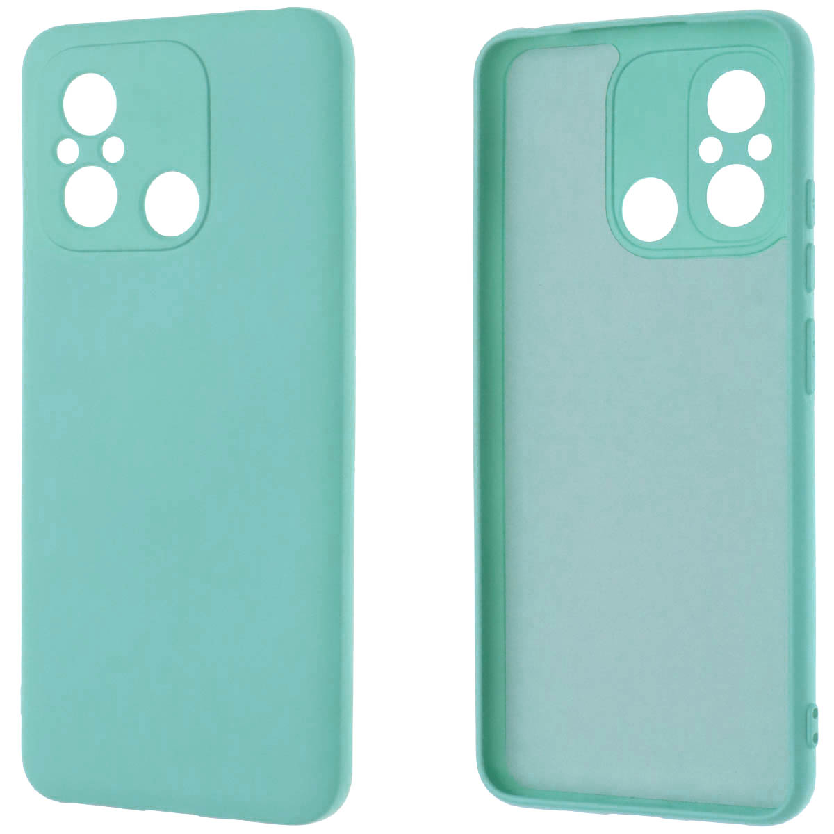 Чехол накладка NANO для XIAOMI Redmi 12C, XIAOMI POCO C55, силикон, бархат, цвет бирюзовый