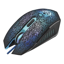 Проводная игровая мышь DEFENDER Shock GM-110L, 6 кнопок, 800-3200 dpi, RGB подсветка, цвет черный Проводная игровая мышь DEFENDER Shock GM-110L, 6 кнопок, 800-3200 dpi, RGB подсветка, цвет черный