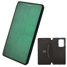 Чехол книжка для SAMSUNG Galaxy S20 Ultra (SM-G988), экокожа, визитница, цвет темно зеленый