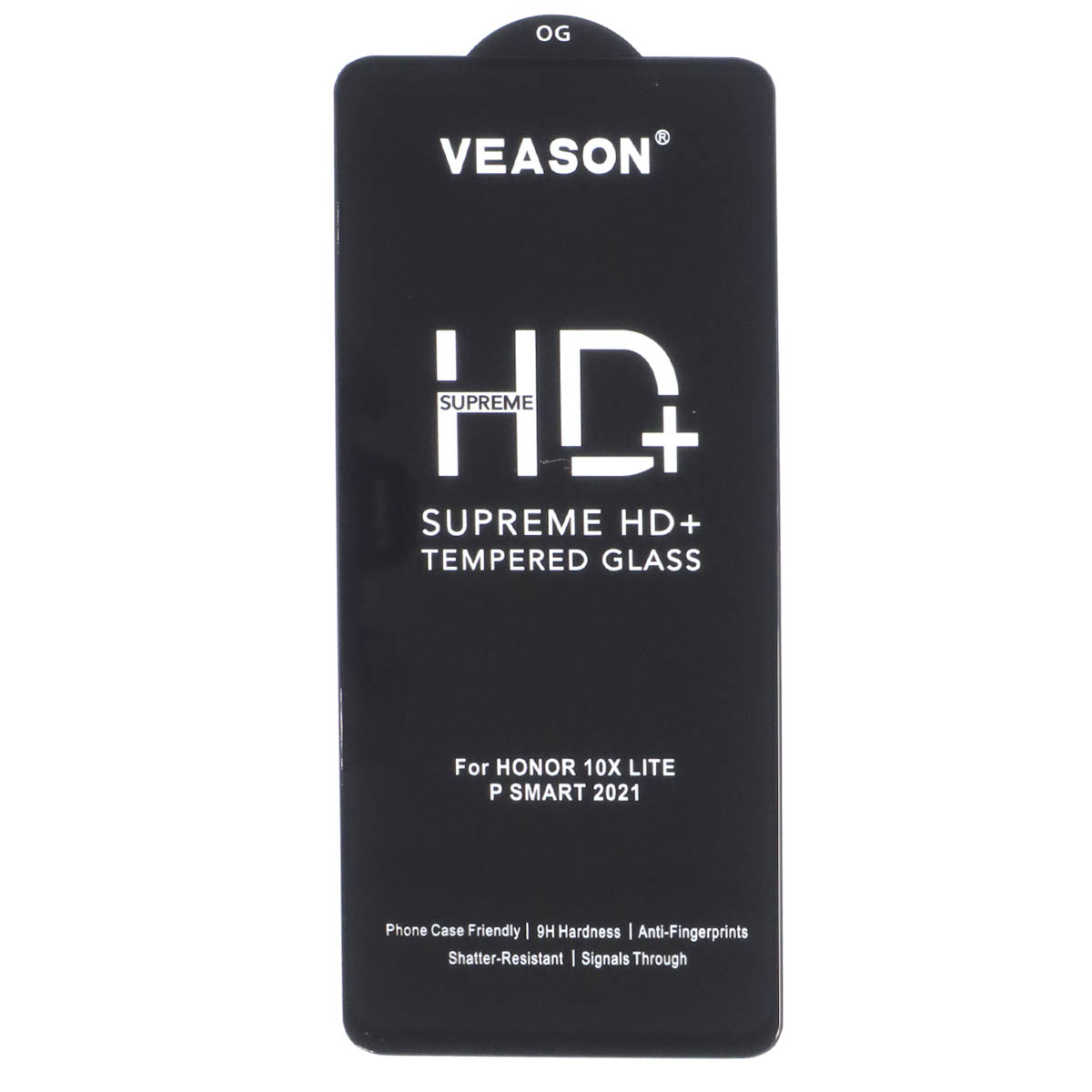 Защитное стекло VEASON HD+ для HUAWEI Honor 10X Lite, P Smart 2021, цвет окантовки черный