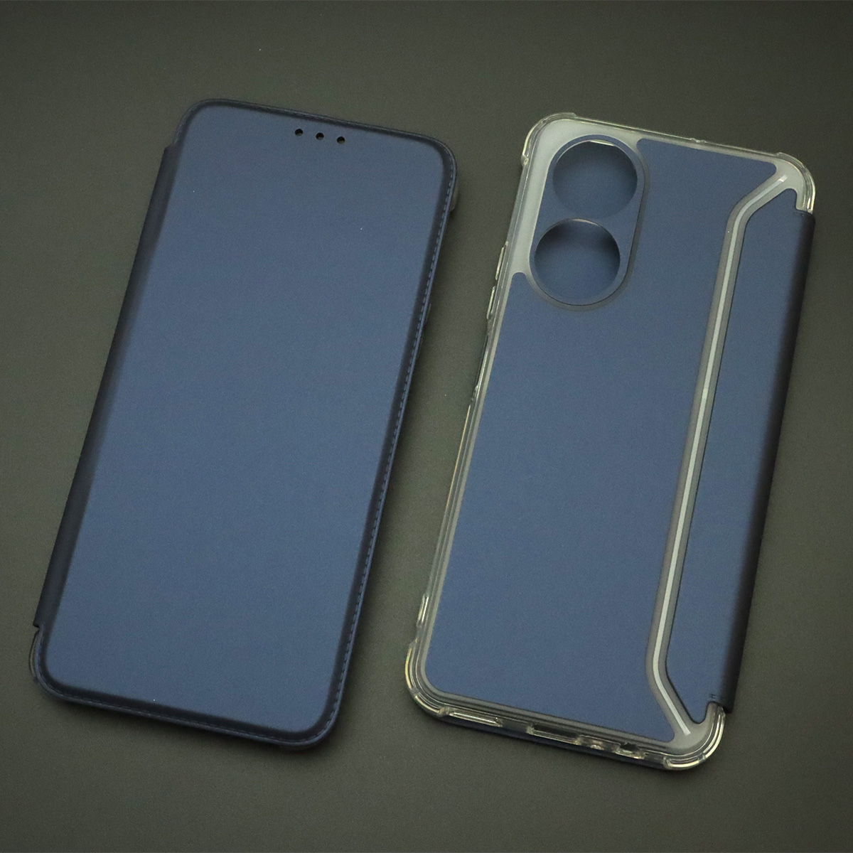 Чехол книжка для HUAWEI Honor X7, экокожа, визитница, цвет темно синий Чехол книжка для HUAWEI Honor X7, экокожа, визитница, цвет темно синий