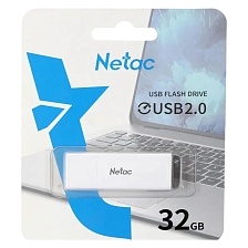 Флешка USB 2.0 32GB NETAC U185, цвет белый