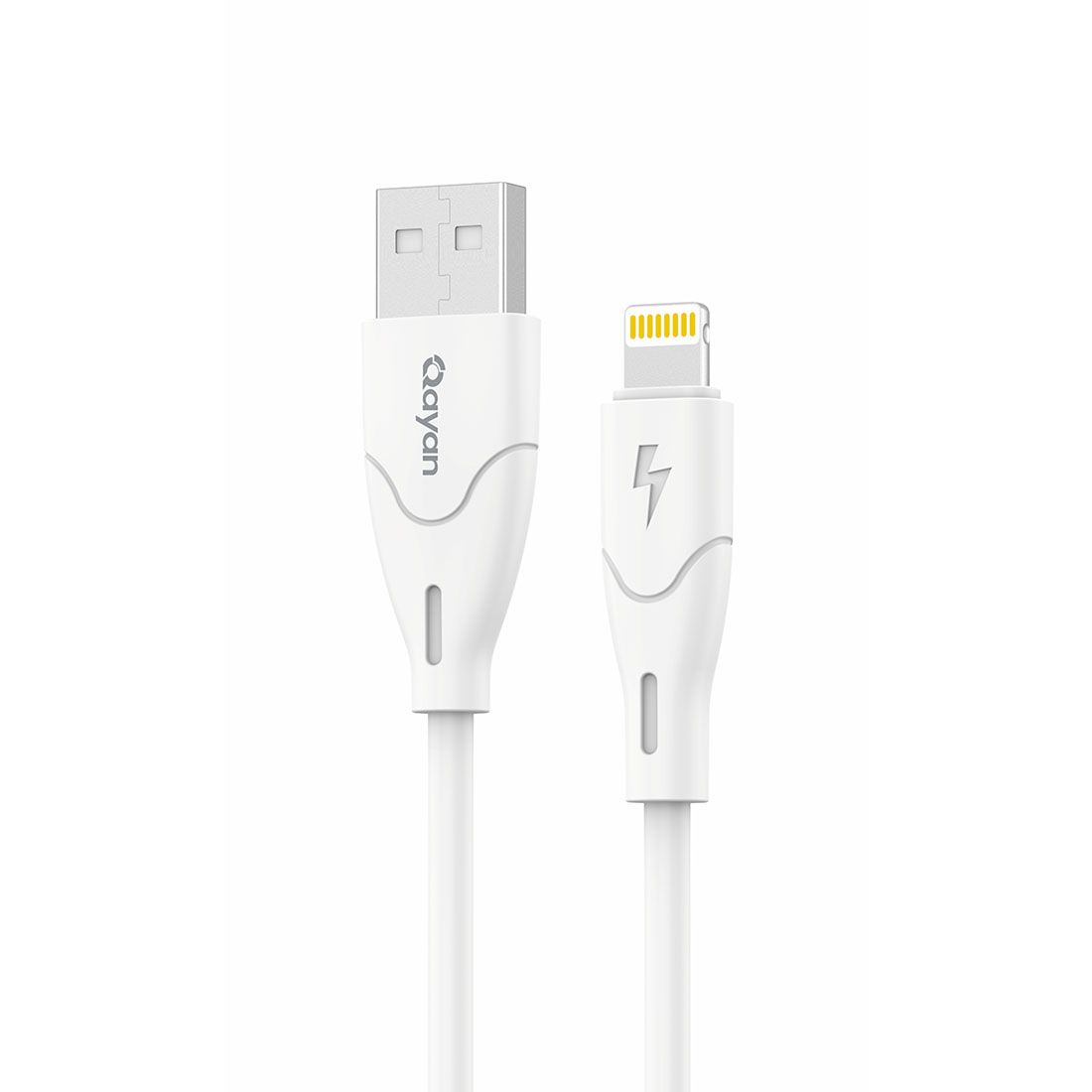 Кабель QAYAN QCA-218 USB A на Lightning 8 pin, 2.4A, длина 1 метр, цвет белый