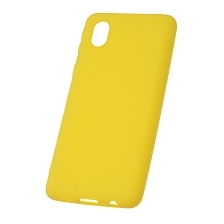 Чехол накладка Soft Touch для SAMSUNG Galaxy A01 Core (SM-A013), силикон, матовый, цвет желтый