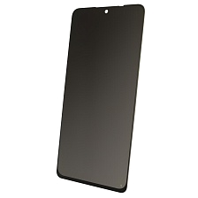 Защитное стекло Антишпион для SAMSUNG Galaxy A71 (SM-A715F), цвет окантовки черный