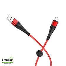 BOROFONE BX32 Munificent кабель USB APPLE Lightning 8-pin, 5A, длина 25 сантиметров, силиконовый, армированная нейлоновая оплетка, цвет красный.