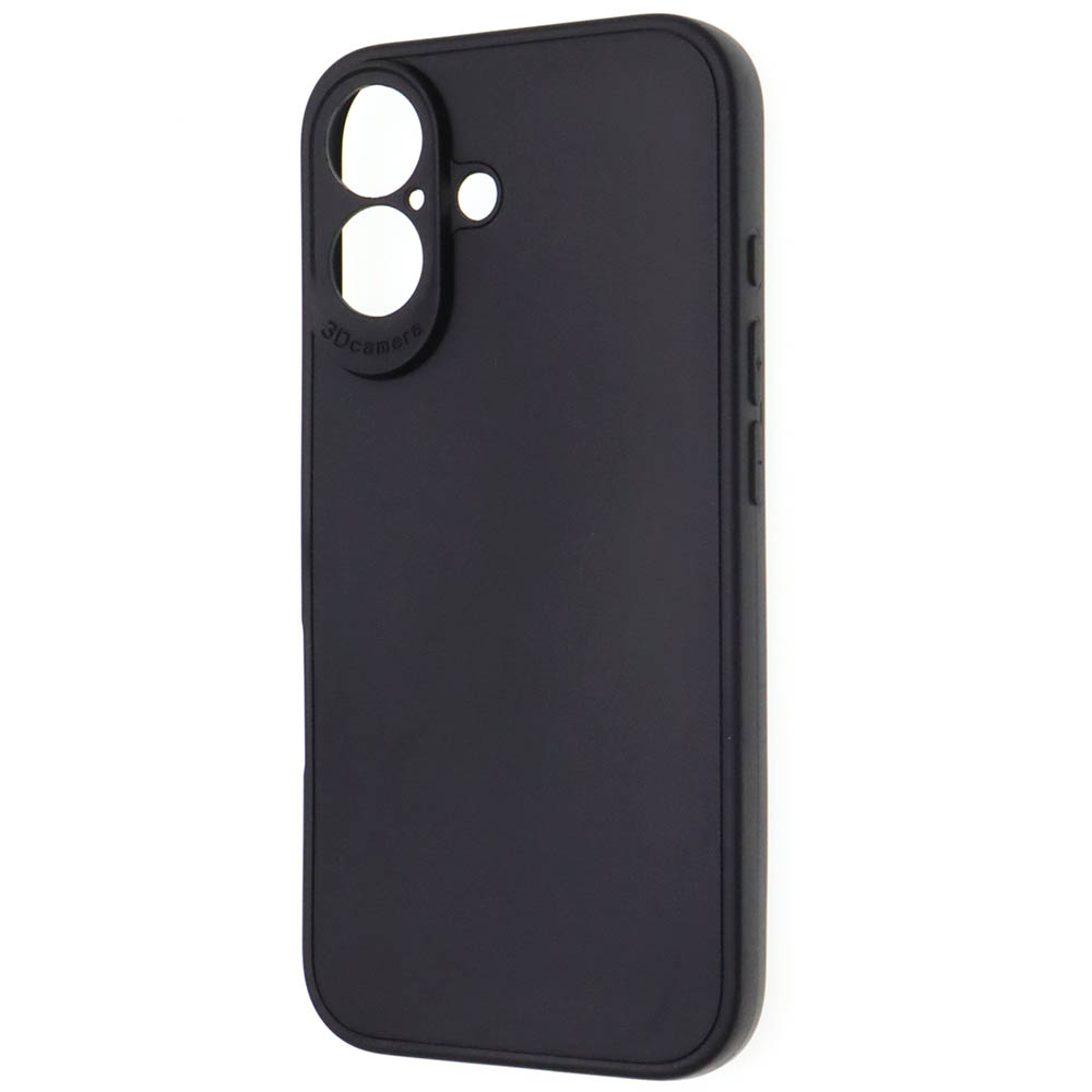 Чехол накладка для APPLE iPhone 16, защита камеры, силикон, цвет черный