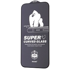 Защитное стекло АНТИШПИОН KINGKONG WTP-092 для APPLE iPhone 16 Pro Max (6.9"), цвет окантовки черный