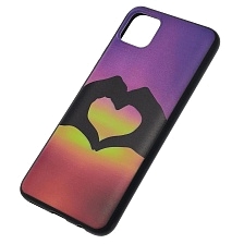 Чехол накладка для Realme C11 2020, силикон, рисунок сердце из рук