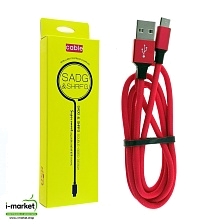 USB Дата-кабель SADG & SHRFG Micro USB, длина 1 метр, нейлоновое армирование, цвет красный.