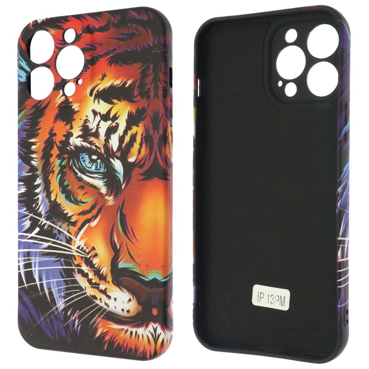 Чехол накладка для APPLE iPhone 13 Pro Max (6.7), силикон, бархат, рисунок Тигр